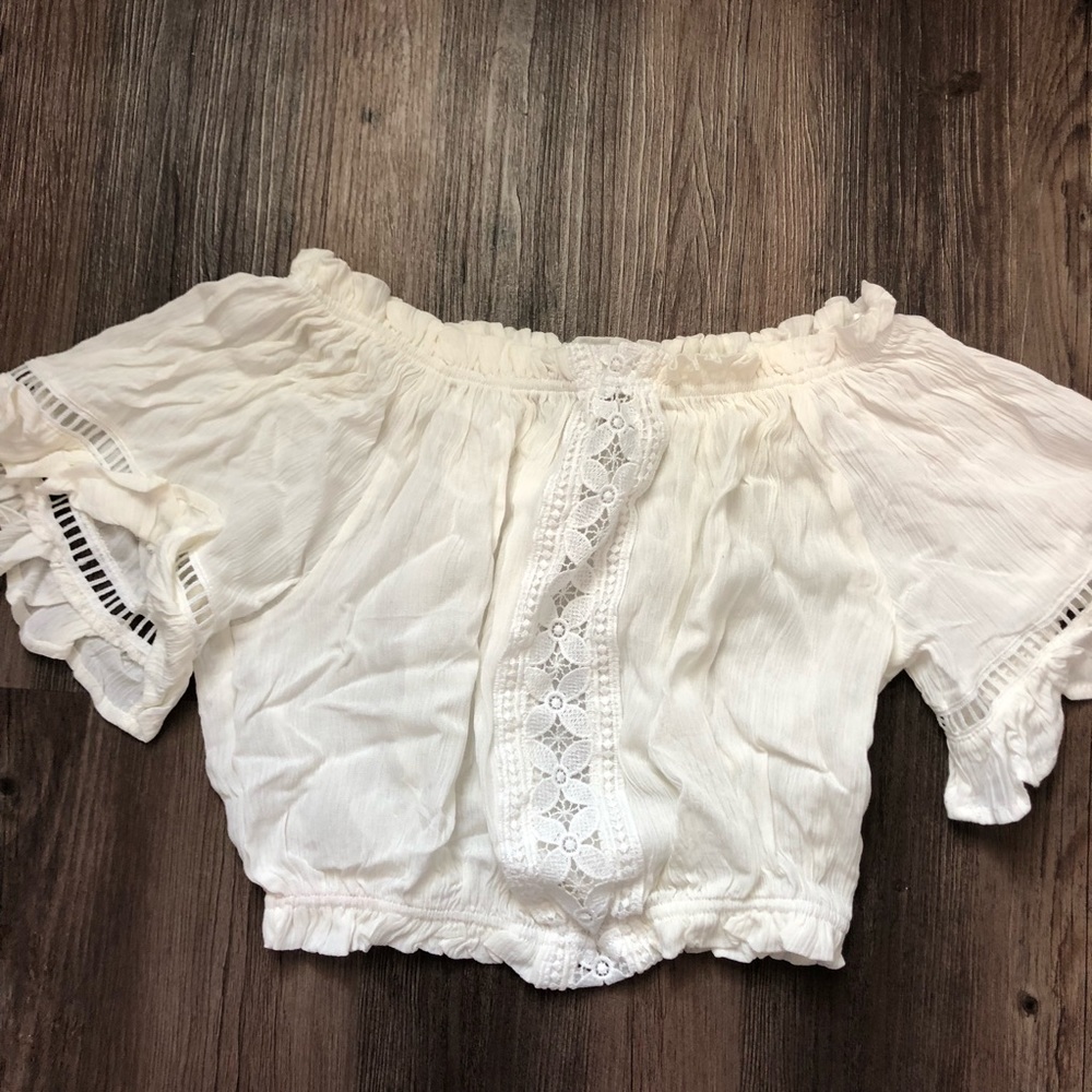 White off the shoulder